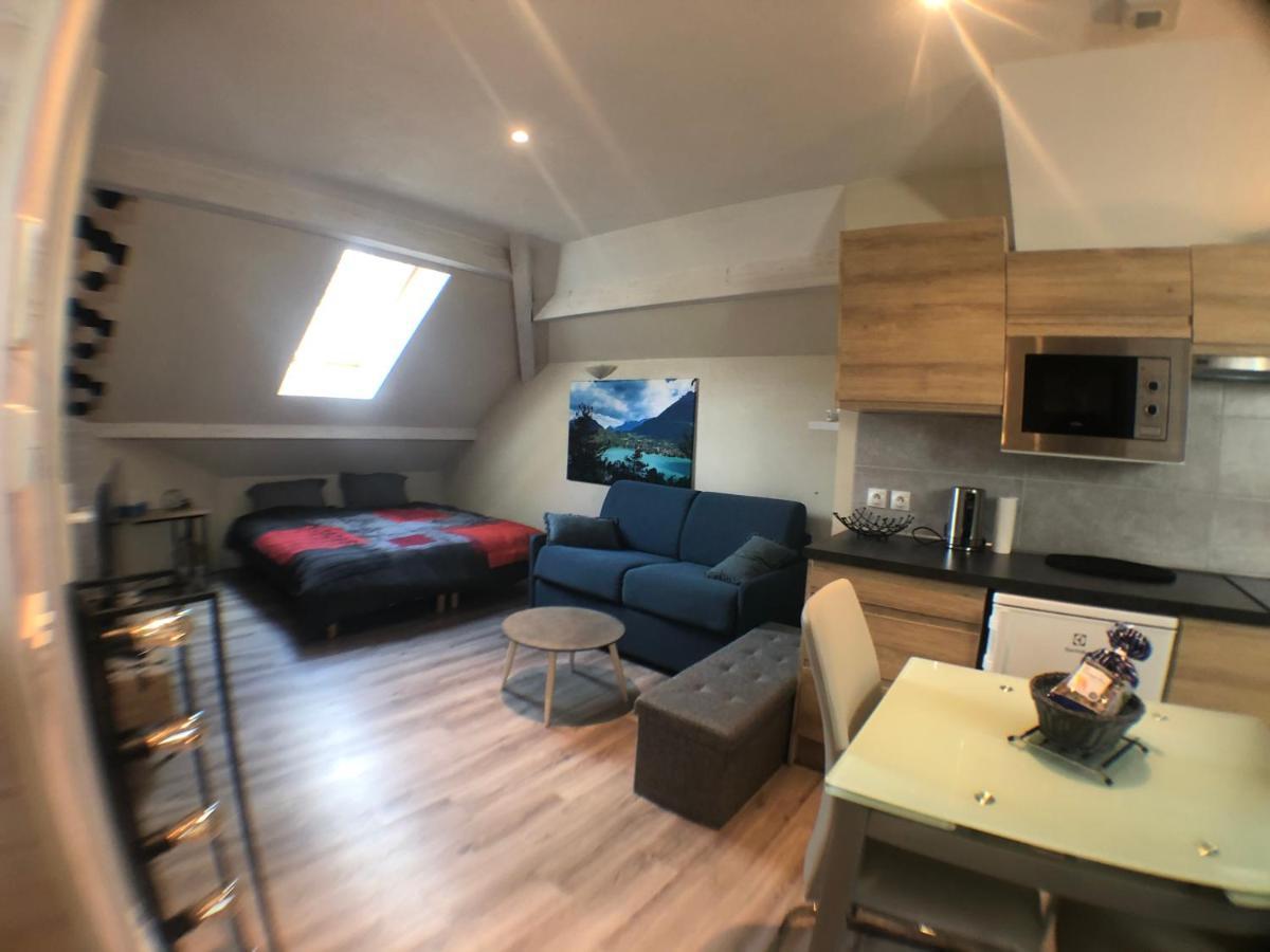 Au Bord Du Lac D'Annecy, Logement Type Loft, Dans Residence Avec Plage Et Ponton Privee Duingt Exterior foto